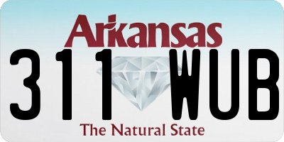 AR license plate 311WUB