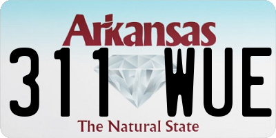 AR license plate 311WUE