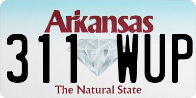 AR license plate 311WUP