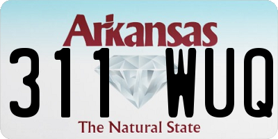AR license plate 311WUQ