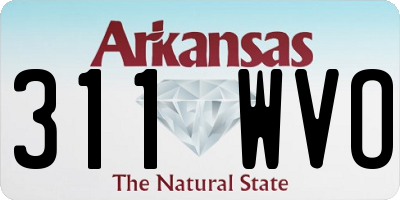 AR license plate 311WVO