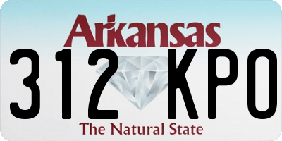 AR license plate 312KPO