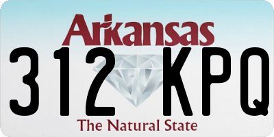 AR license plate 312KPQ