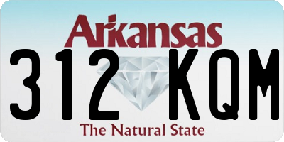 AR license plate 312KQM