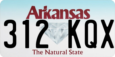 AR license plate 312KQX