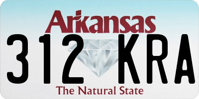 AR license plate 312KRA