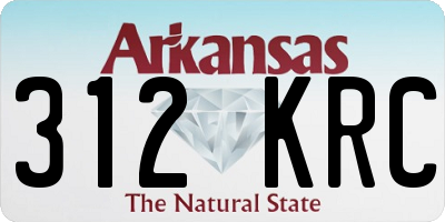 AR license plate 312KRC
