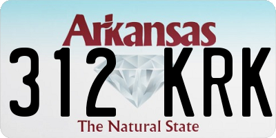 AR license plate 312KRK