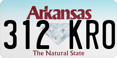 AR license plate 312KRO