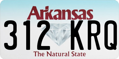 AR license plate 312KRQ