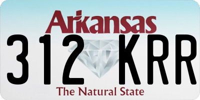 AR license plate 312KRR