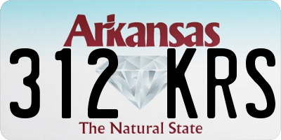AR license plate 312KRS