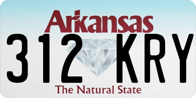 AR license plate 312KRY