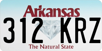 AR license plate 312KRZ