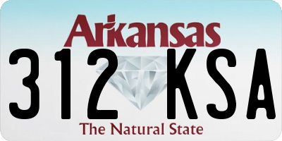 AR license plate 312KSA