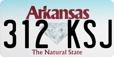 AR license plate 312KSJ