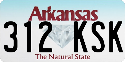 AR license plate 312KSK