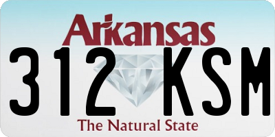 AR license plate 312KSM