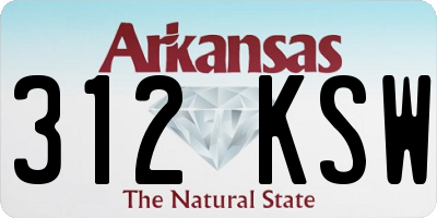 AR license plate 312KSW