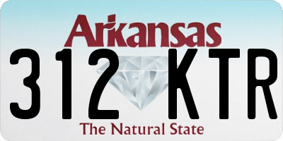 AR license plate 312KTR