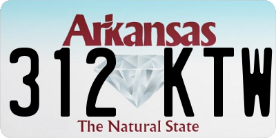 AR license plate 312KTW