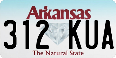 AR license plate 312KUA