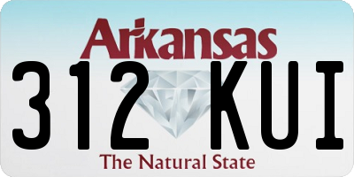 AR license plate 312KUI