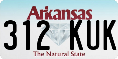 AR license plate 312KUK