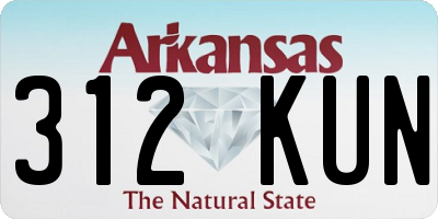 AR license plate 312KUN