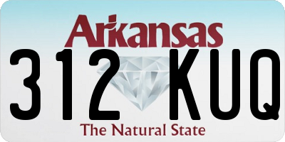 AR license plate 312KUQ