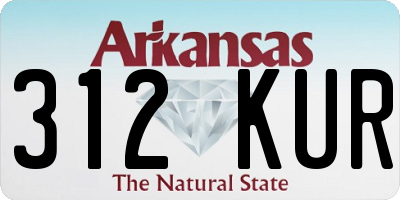 AR license plate 312KUR