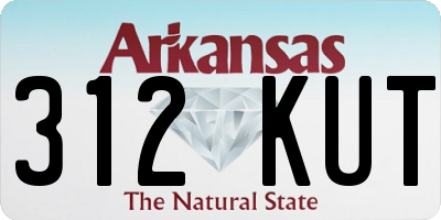 AR license plate 312KUT