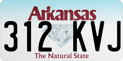 AR license plate 312KVJ