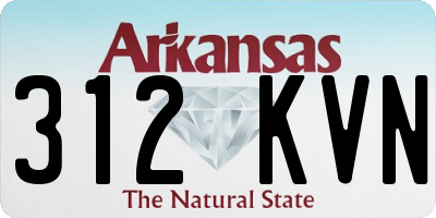AR license plate 312KVN