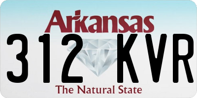 AR license plate 312KVR