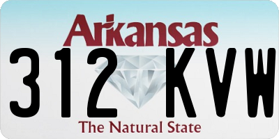 AR license plate 312KVW