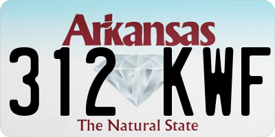 AR license plate 312KWF