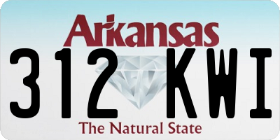 AR license plate 312KWI
