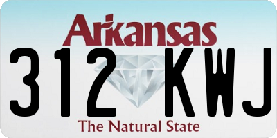 AR license plate 312KWJ