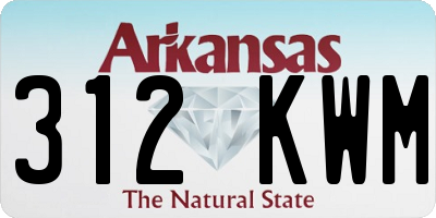 AR license plate 312KWM
