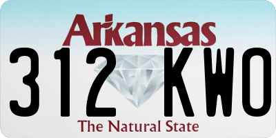 AR license plate 312KWO
