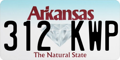 AR license plate 312KWP