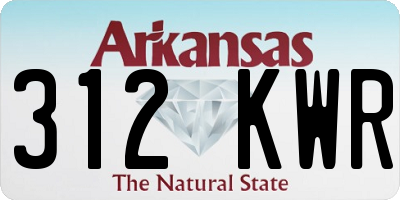 AR license plate 312KWR
