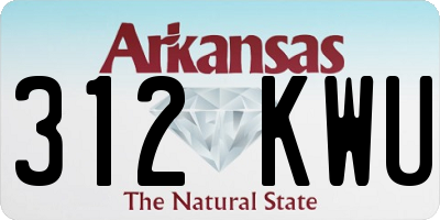 AR license plate 312KWU