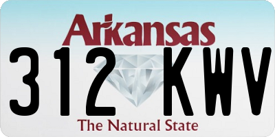 AR license plate 312KWV