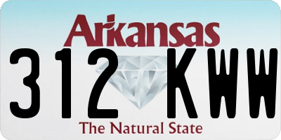 AR license plate 312KWW