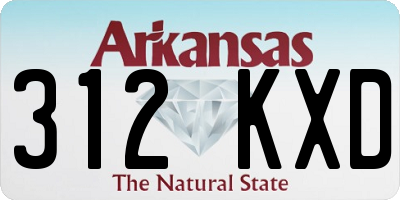 AR license plate 312KXD