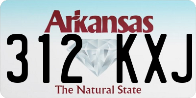 AR license plate 312KXJ