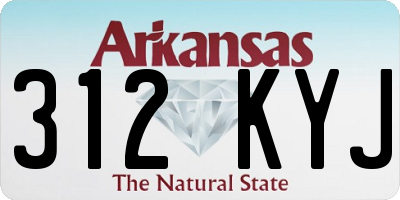 AR license plate 312KYJ