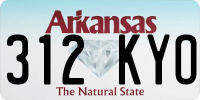 AR license plate 312KYO
